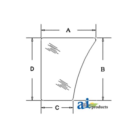 A & I Products Glass, Door, Lower 38" x24.5" x6.5" A-3477778M1